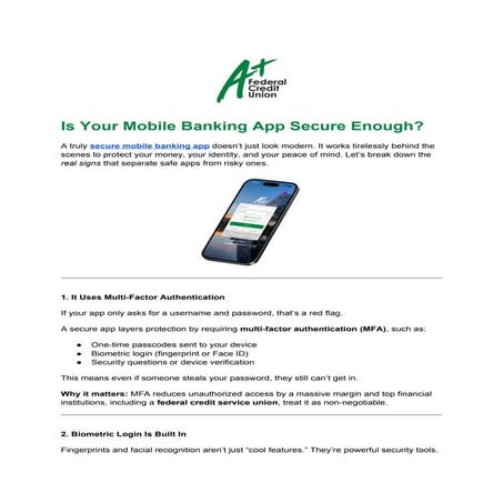 Is Your Mobile Banking App Secure Enough | DOCX