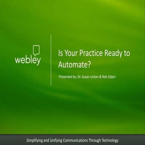 Is Your Practice Ready to Automate?