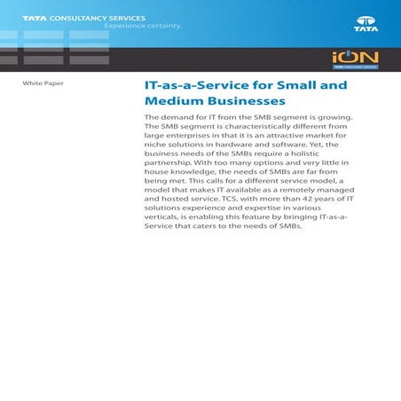 IT-As-A-Service-IT For Small And Medium Business