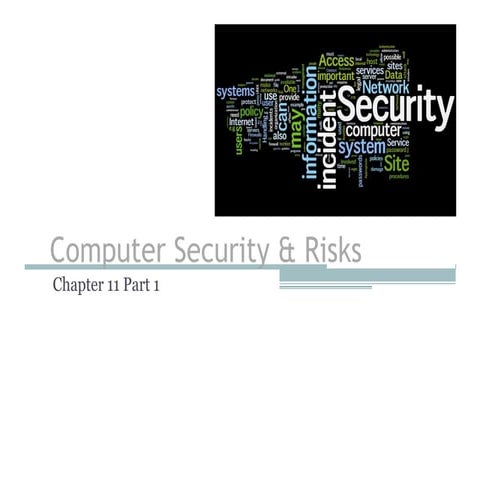 IT - Computer security and risk - part 1