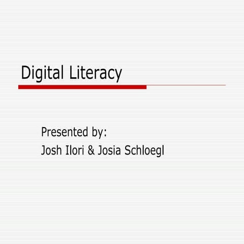 It Digital Literacy Powerpoint Final Version