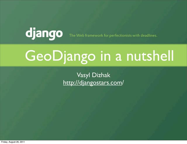 GeoDjango in a nutshell