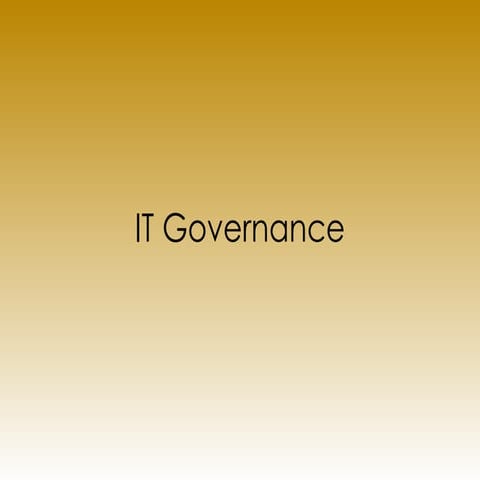 IT Governance Concept