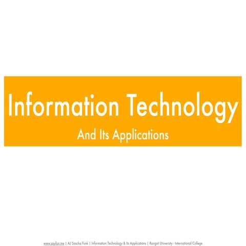 Information Technology & Its Applications - 2