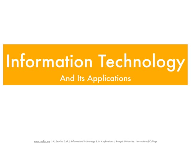 Information Technology & Its Applications - 2