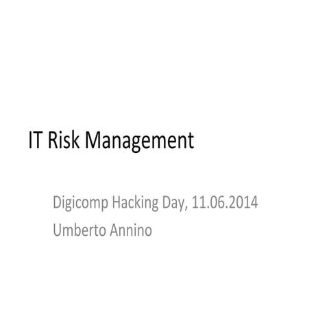 IT-Risk-Management Best Practice
