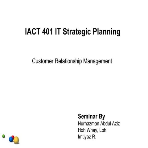 IT Strategic Planning (Case Studies)