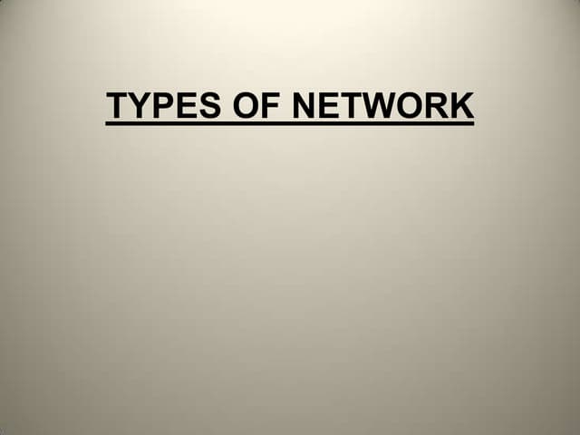 types of network