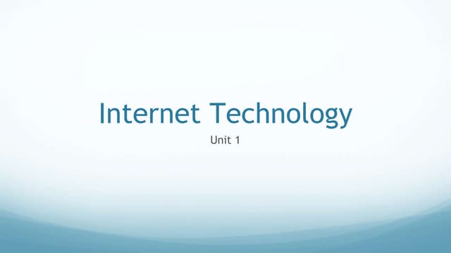 It   unit 1