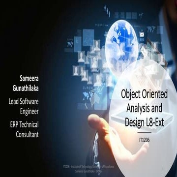 IT1206 Object Oriented Analysis and Design-L8 | PPT