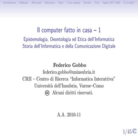 13 Il computer fatto in casa -- 1