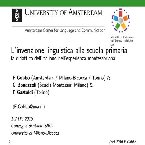 L’invenzione linguistica alla scuola primaria: la didattica dell’italiano nel...