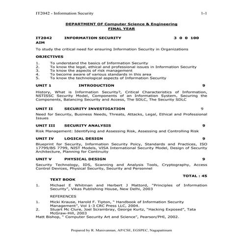 it2042-unit1.pd  AIM To study the critical need for ensuring Information Secu...