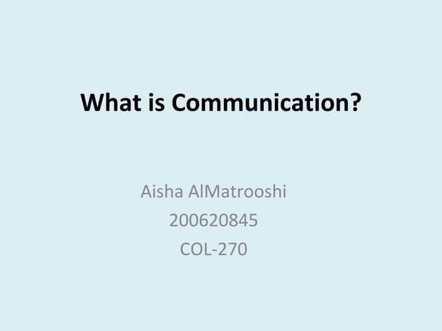 The History of Communication