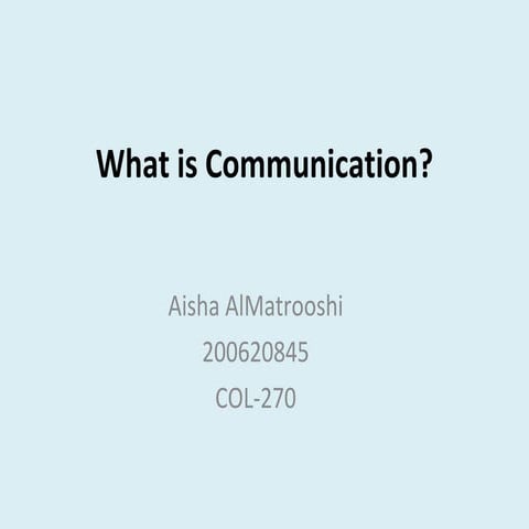 The History of Communication