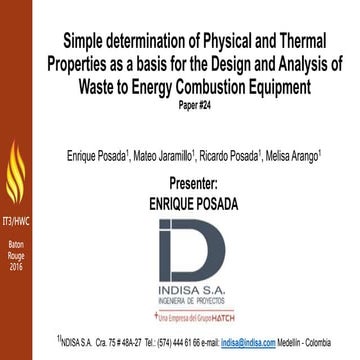 Simple determination of Physical and Thermal Properties as a basis for the De...