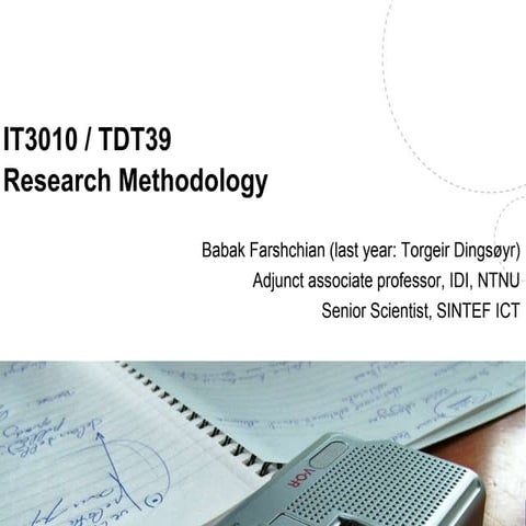 IT 3010 Lecture 1 Introduction