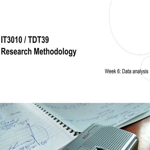 IT3010 Lecture on Data Analysis