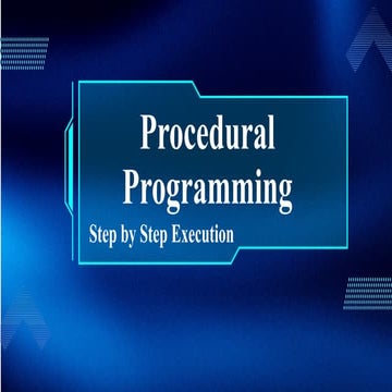 Procedural programming | PPTX