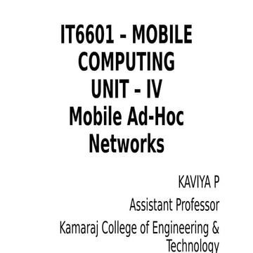 IT6601 Mobile Computing Unit IV | PPT
