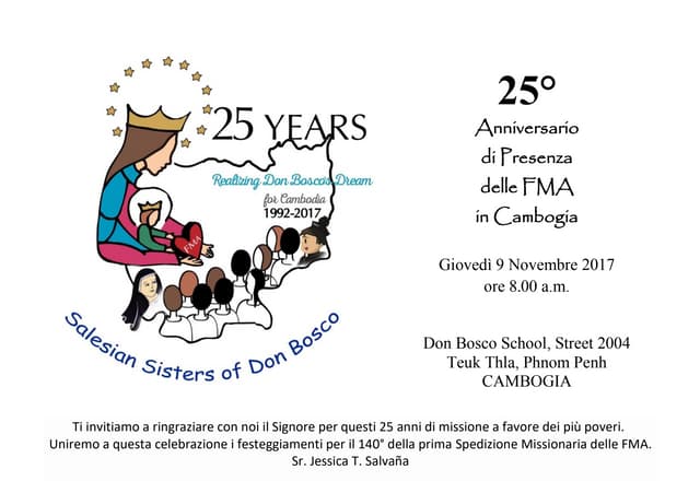 25anniversario delle FMA in Cambogia