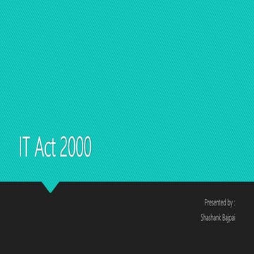 Information Technology Act 2000