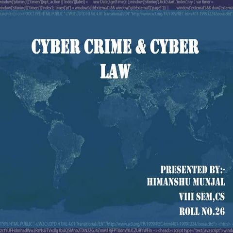 cyber crime & cyber law