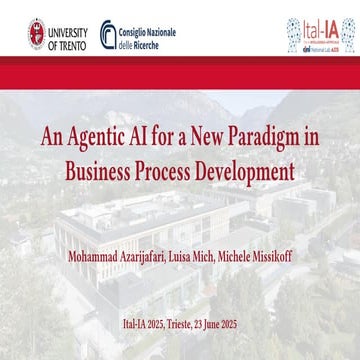 Agentic AI for Businesss Process Development
