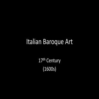 Italian baroque part 1