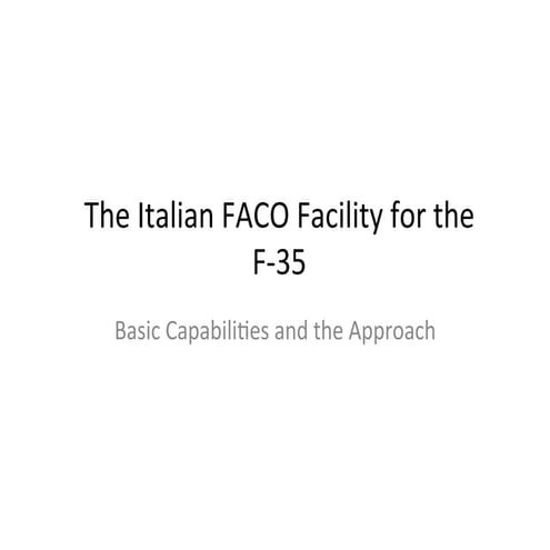 Italian FACO for the F-35