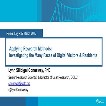 Applying research methods: Investigating the Many Faces of Digital Visitors &...