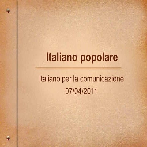 Italiano popolare