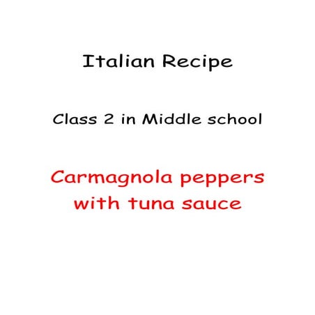 Italian recipe