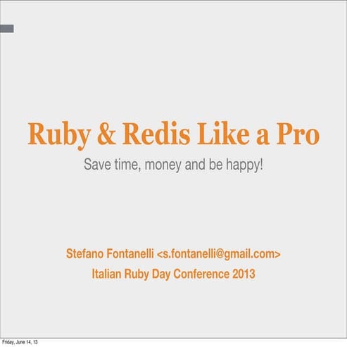 Building Scalable, Distributed Job Queues with Redis and Ruby | PDF