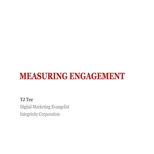 Measuring Engagement