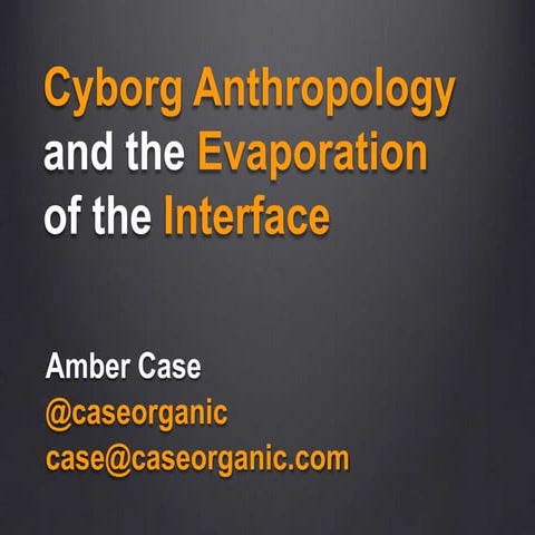 Frontiers of Interaction '11 Speech. Florence, Italy