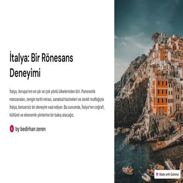 Italya-Bir-Ronesans-Deneyimi.pdf Italian Rönesans experience | PDF