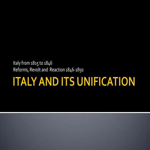 Italy and its unification