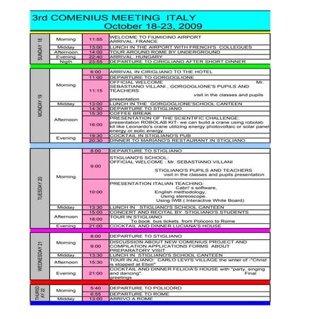 Italian Project Meeting