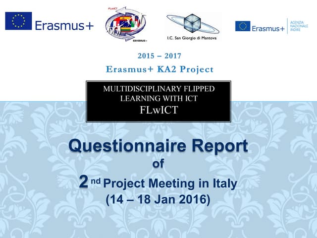 Italy the presentation about questionnaire report