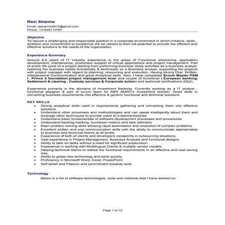 It analyst investment banking