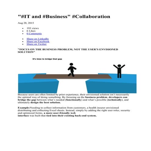 IIt and business collaboration