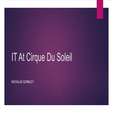 It At Cirque Du Soleil