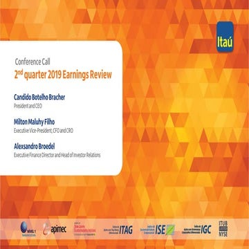  2Q19 Conference Call Presentation - Itaú Unibanco