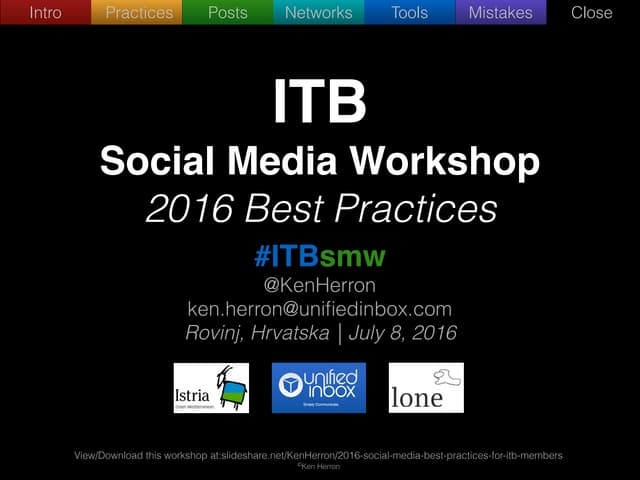 2016 Social Media Best Practices fo...