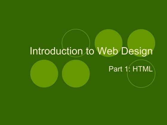 Introduction to html | PPT