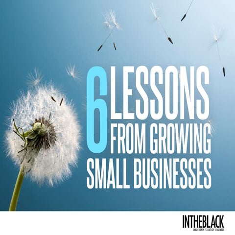 6 lessons for small business