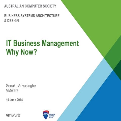 IT Business Management - Why Now?