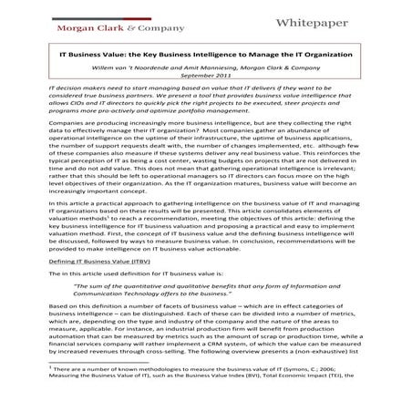 It business value whitepaper