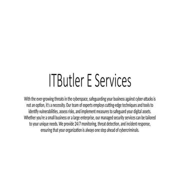 ITButler E Services ppt GRC TOOLS .pptx